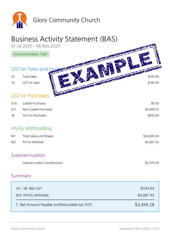 각종 보고서 PDF 출력기능